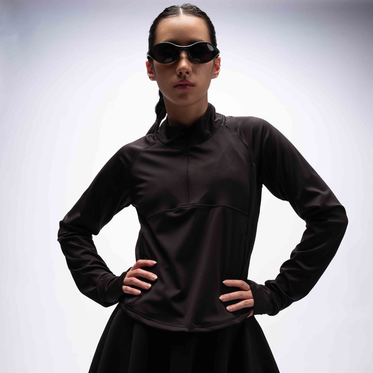 CGD Women Half Zip Jacket Black