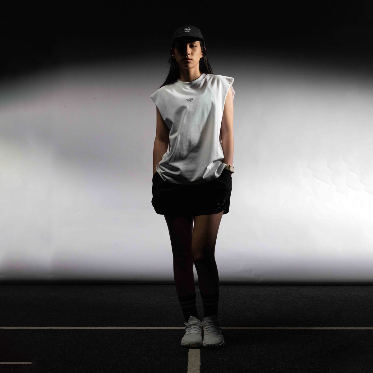 CGD X YKHA Women Loose Fit Tank White