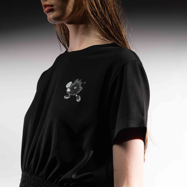 CGD X YKHA Women Smoked Waist Dress Black