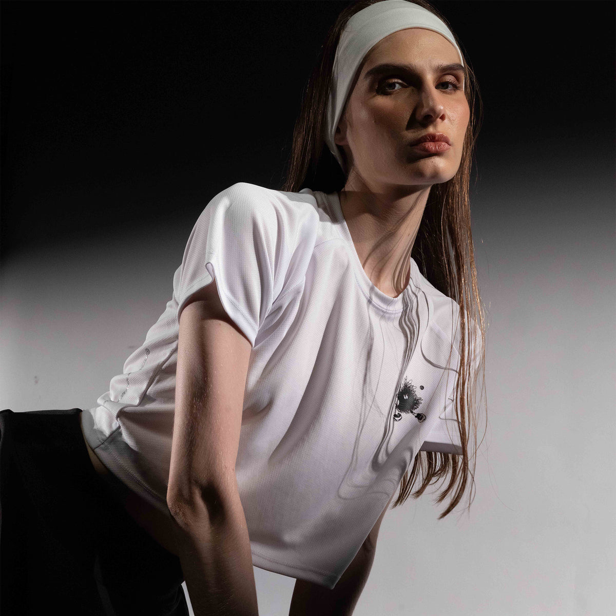 CGD X YKHA T-Shirt Women Cropped Short Sleeve White