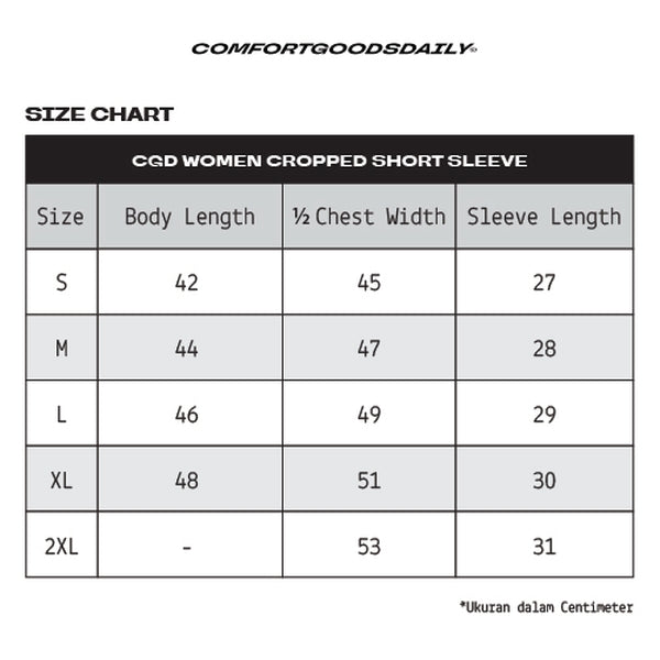 CGD T-Shirt Women Cropped Short Sleeve White