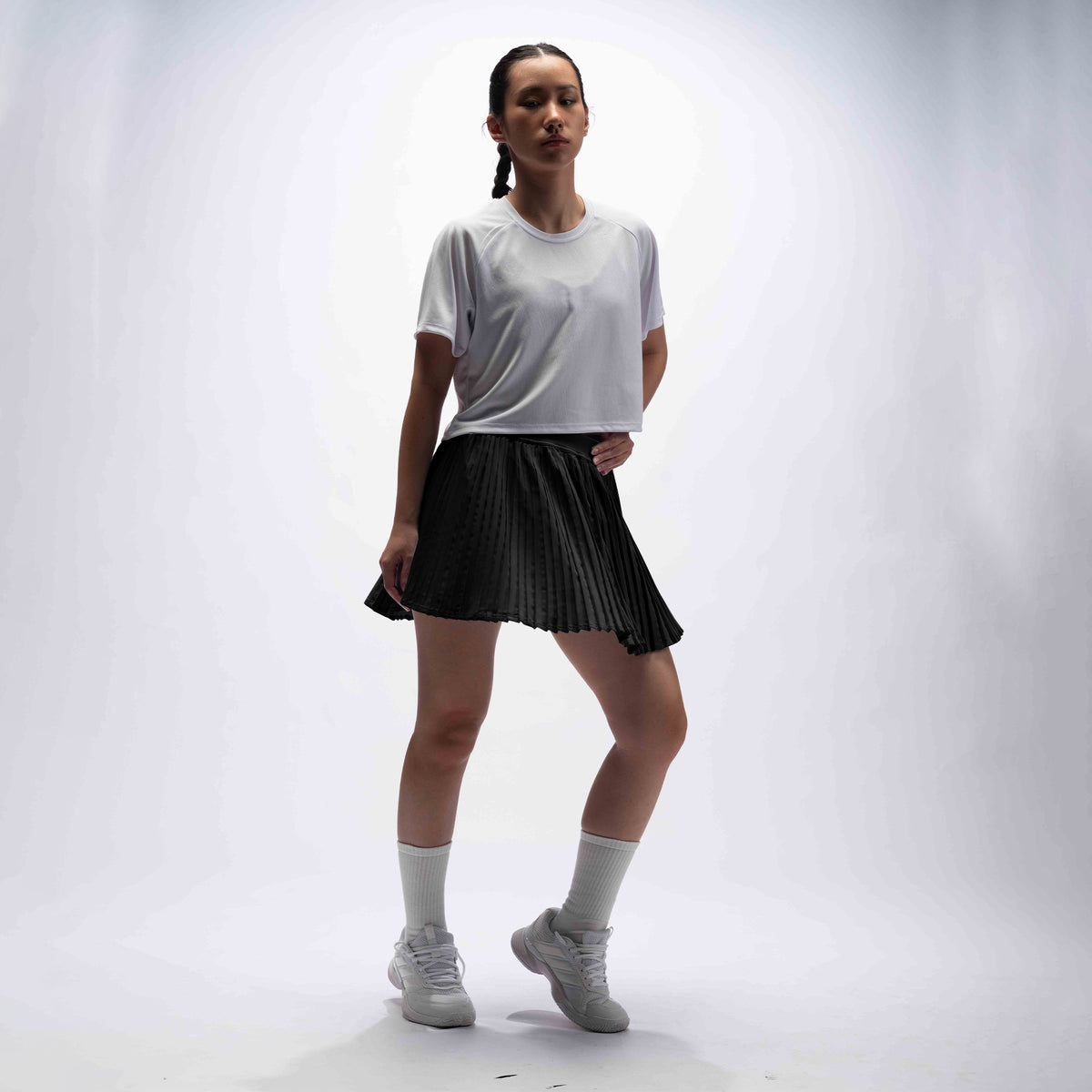 CGD T-Shirt Women Cropped Short Sleeve White