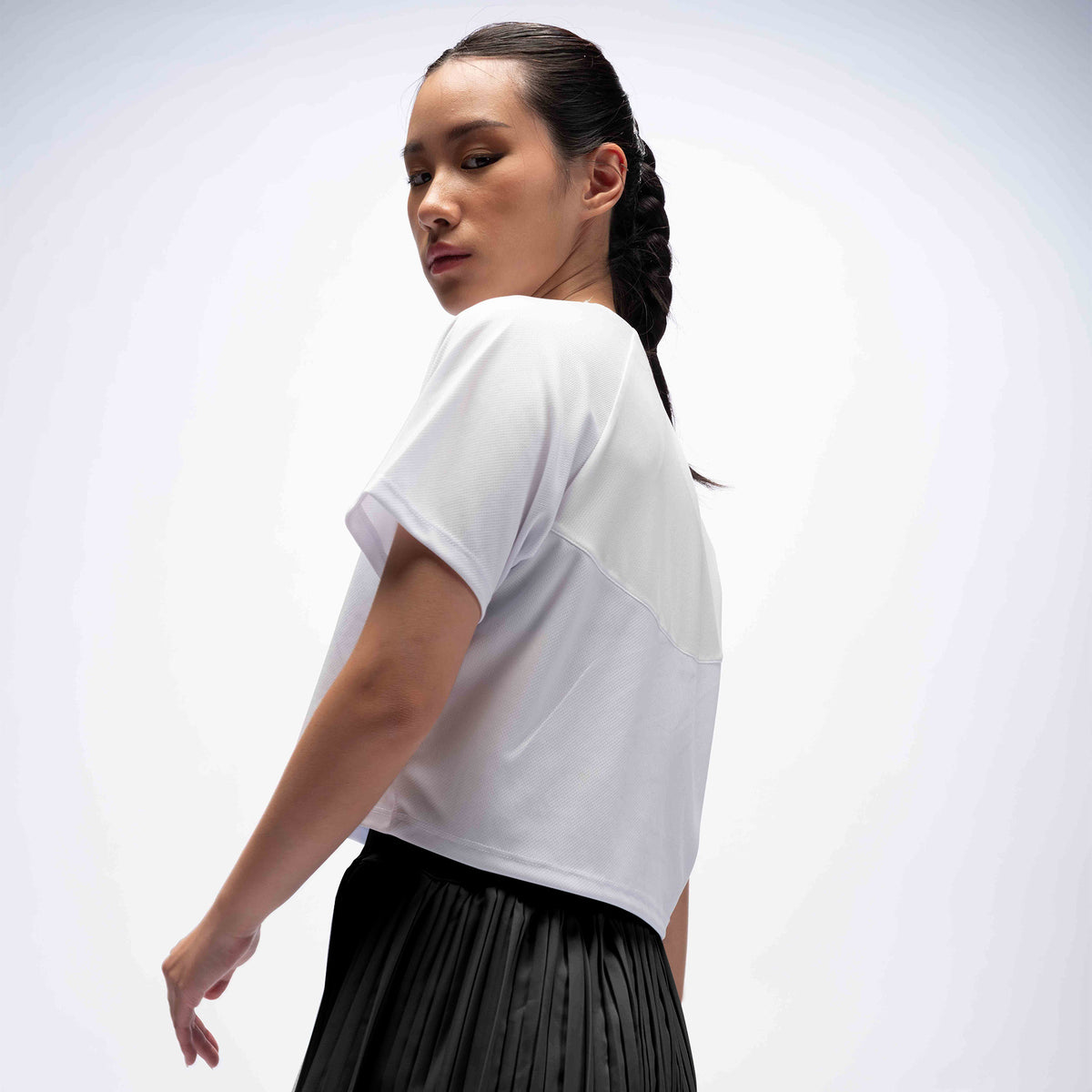 CGD T-Shirt Women Cropped Short Sleeve White