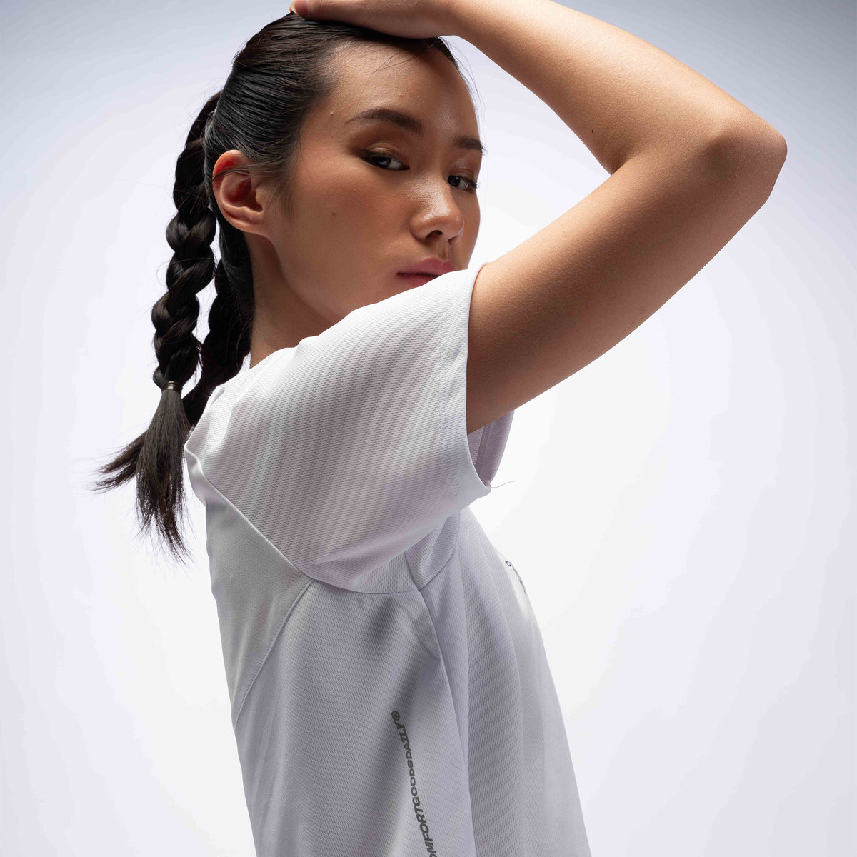 CGD T-Shirt Women Cropped Short Sleeve White