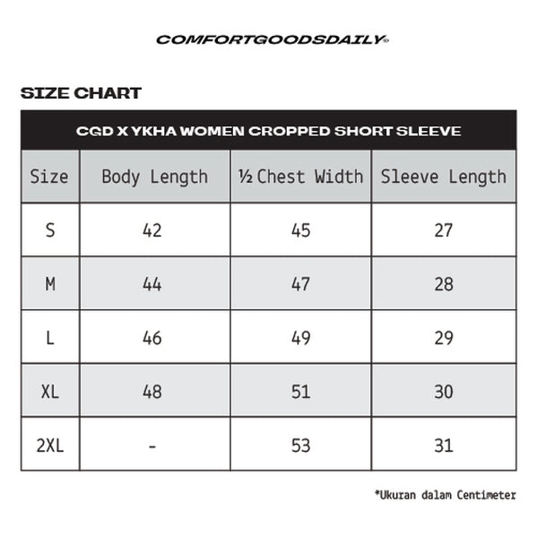 CGD x YKHA T-Shirt Women Cropped Short Sleeve Black