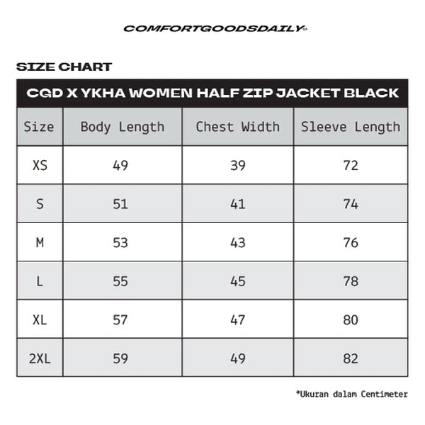 CGD X YKHA Women Half Zip Jacket Black