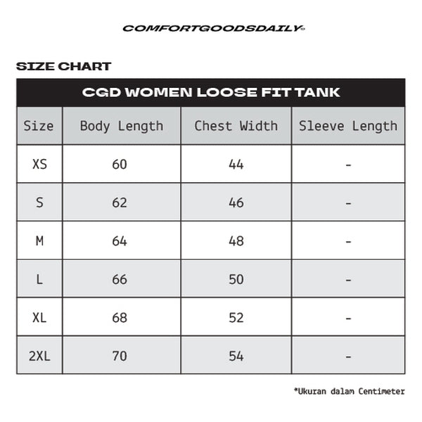CGD Women Loose Fit Tank Black