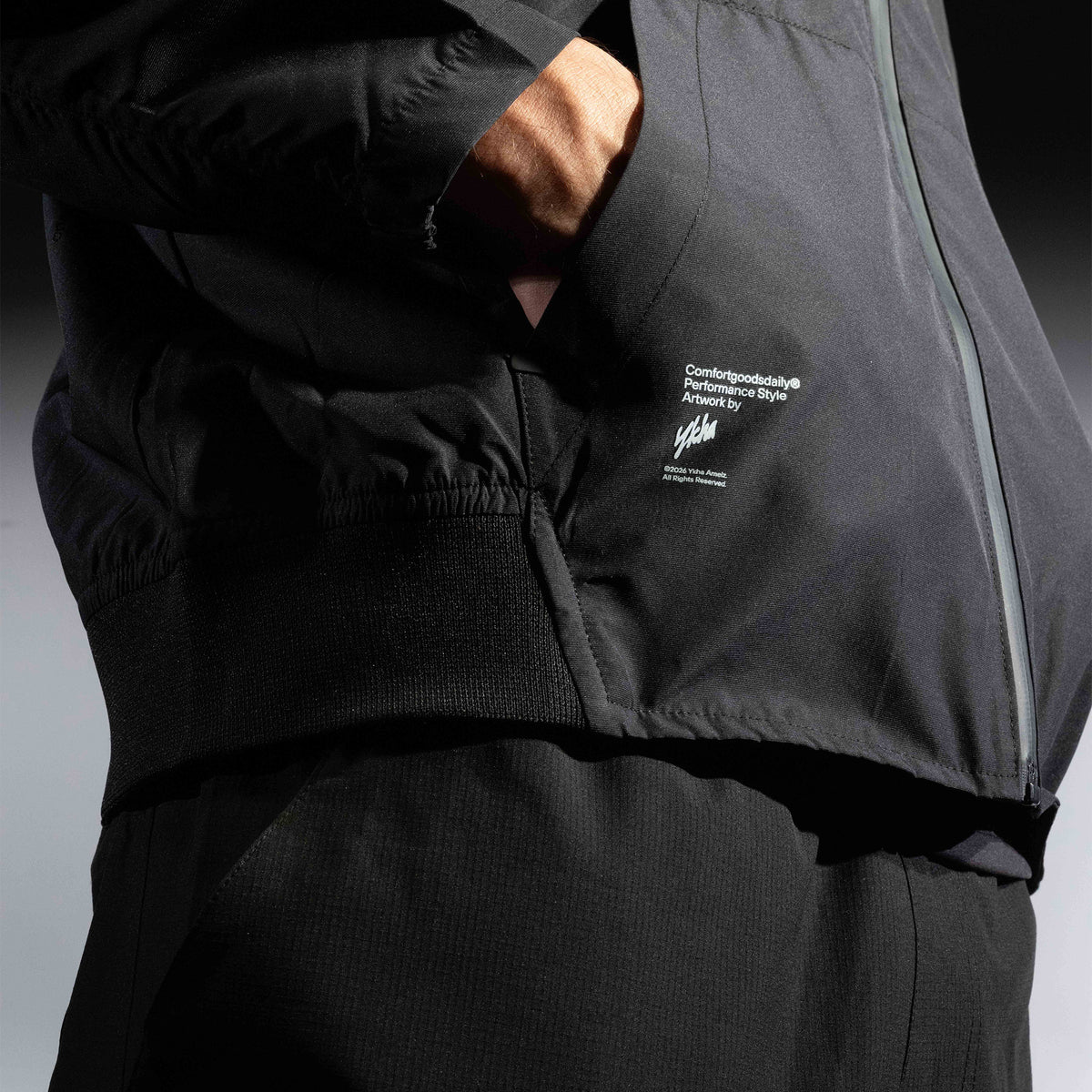 CGD X YKHA Mens Jacket Full Zip Long Black