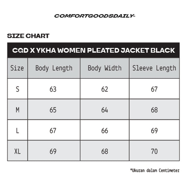 CGD X YKHA Women Jacket Pleated Long Black