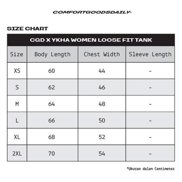 CGD X YKHA Women Loose Fit Tank Black