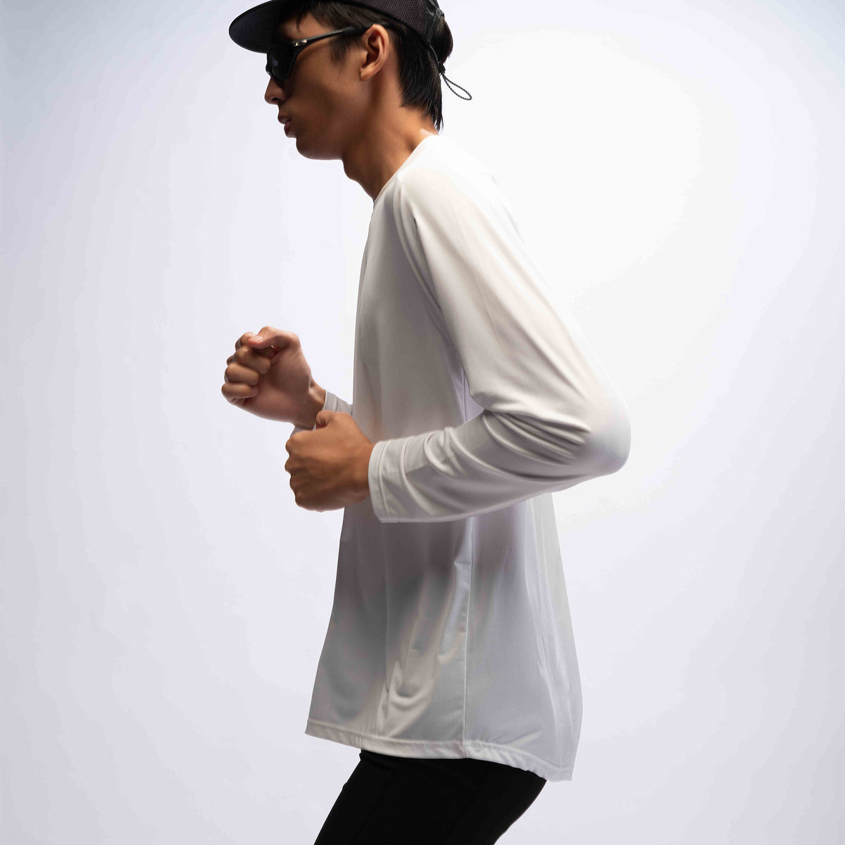 CGD T-Shirt Microcool Performance Relax Long Sleeves White