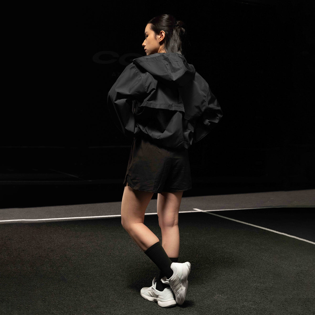 CGD Women Jacket Cropped Long Black