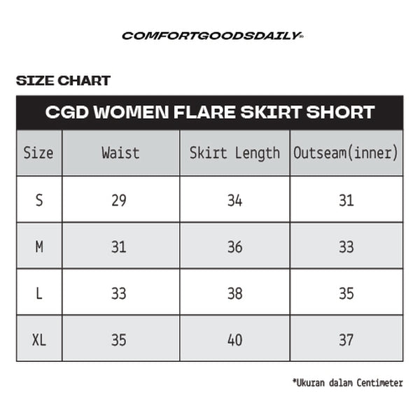 CGD Women Flare Skirt Short White