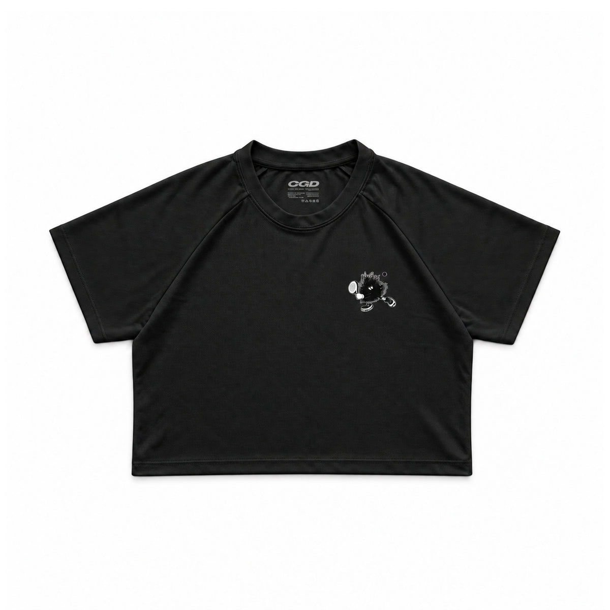 CGD x YKHA T-Shirt Women Cropped Short Sleeve Black
