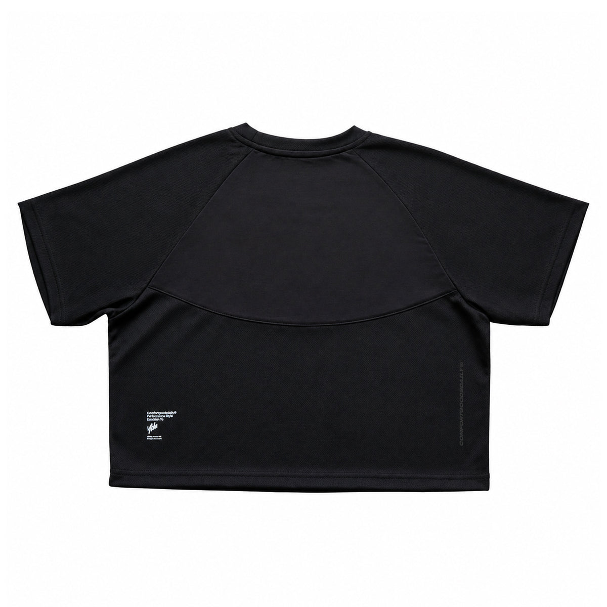CGD x YKHA T-Shirt Women Cropped Short Sleeve Black