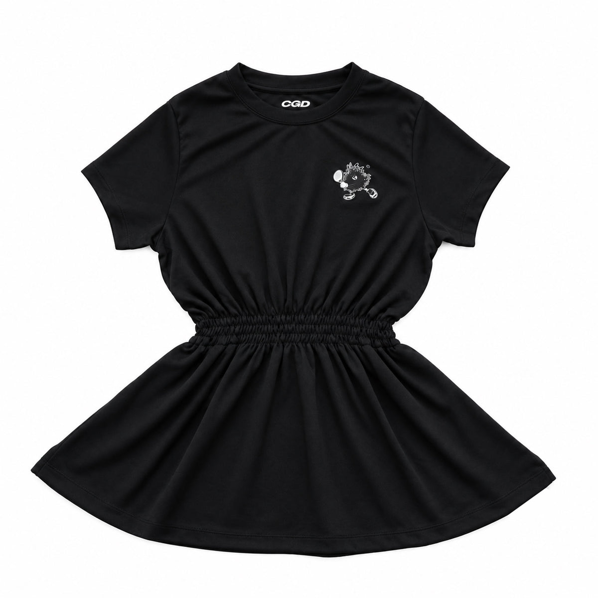 CGD X YKHA Women Smoked Waist Dress Black